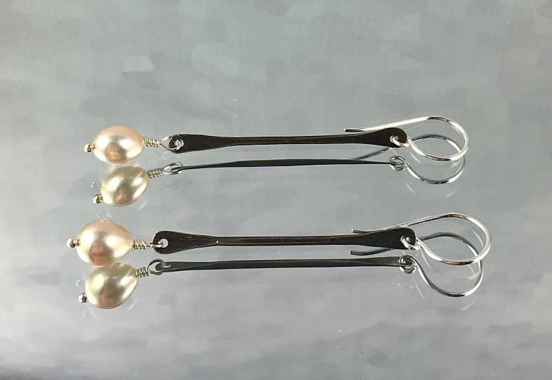 Silber Auf Ohrringe Oxidiert Sterling Sticks Silber Edison Perlen Minimalist Büro Oder Casual Klassisch Leicht Silber Auf Ohrringe Oxidiert Sterling Sticks Silber Edison Perlen Minimalist Büro Oder Casual Klassisch Leicht von SusanDolphinDelaney