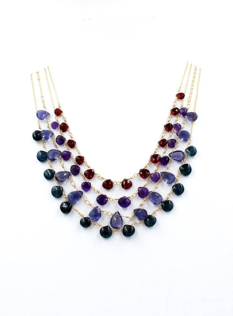 Gold Teardrops Halskette Gold Teardrops Halskette von SusanJillDesigns