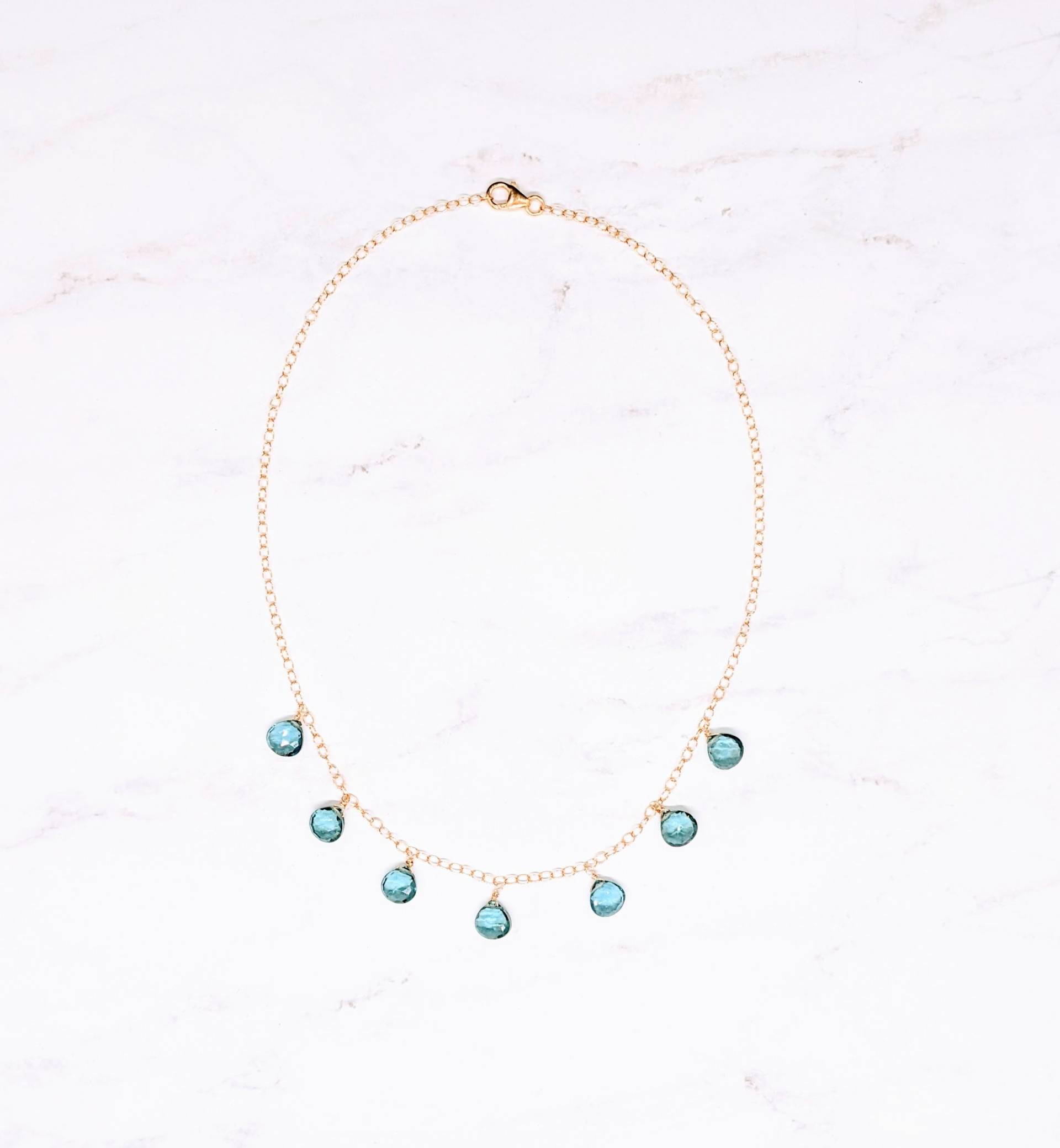 London Blau Teardrop Halskette London Blau Teardrop Halskette von SusanJillDesigns
