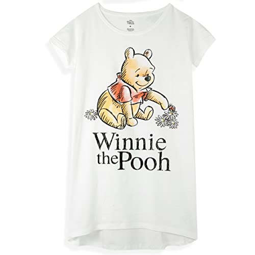 Characters Themed Damen Nachthemd Pyjama 100% Baumwolle Stoff S M L XL, Winnie - Weiß, 38 von Susanna Clothing