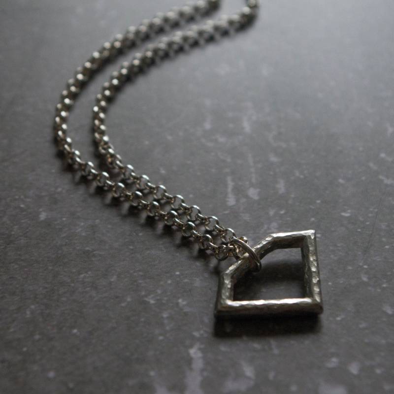 Silberanhänger "Gem Shape" | Groß An 18" Kette." Silberanhänger "Gem Shape" | Groß An 18" Kette." von SusannahWayJewellery