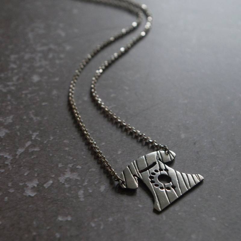 Silberhalskette "Retro Telefon" | Oxidiert" Silberhalskette "Retro Telefon" | Oxidiert" von SusannahWayJewellery