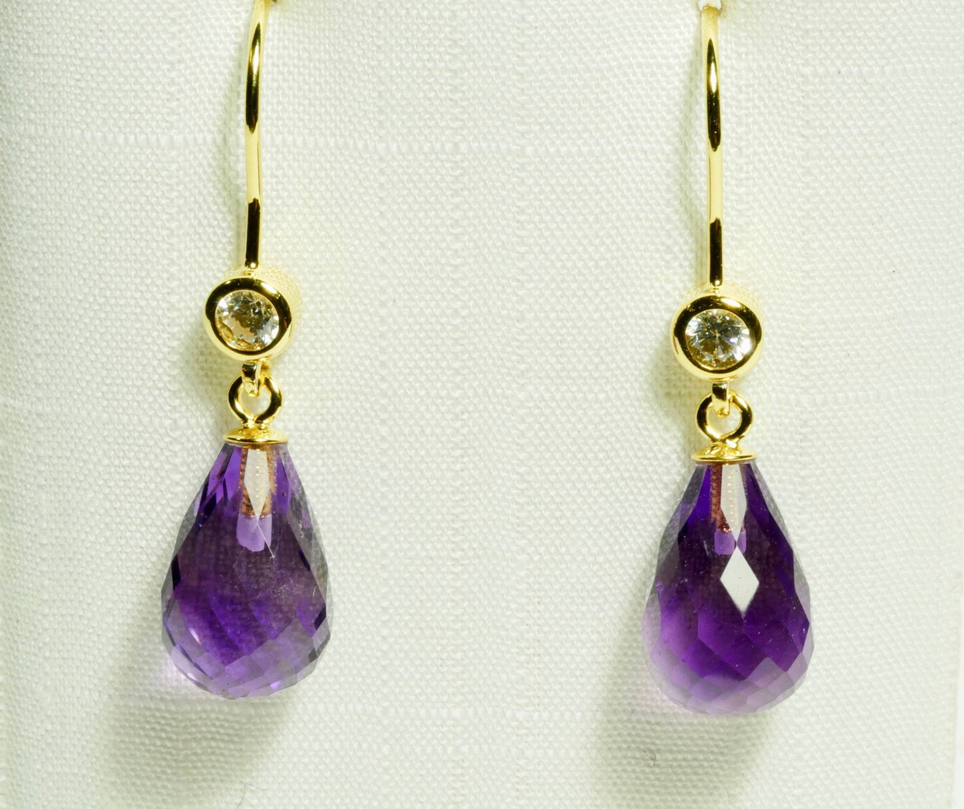 Amethyst Ohrringe Gold von SusanneKringsSchmuck