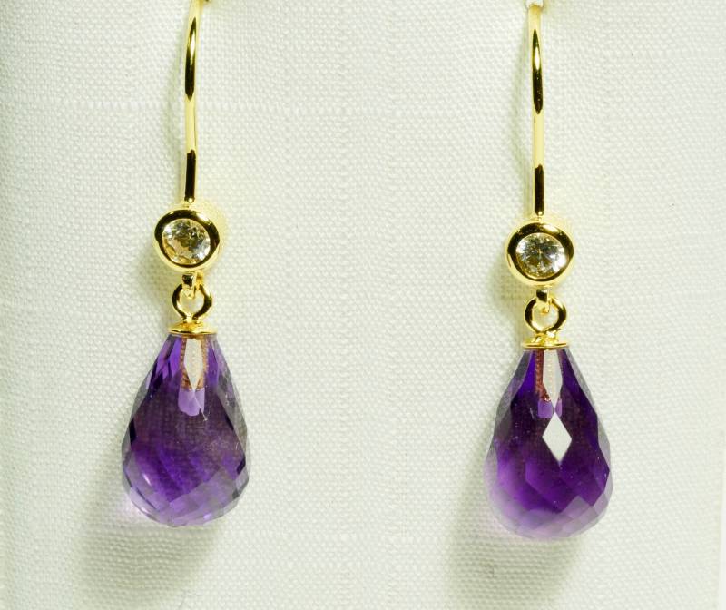 Amethyst Ohrringe Gold von SusanneKringsSchmuck