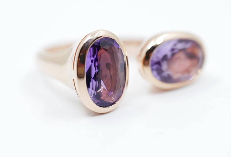 Amethyst Ring Rosegold Größe 58 von SusanneKringsSchmuck