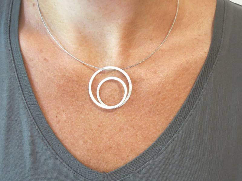 Anhänger Silber 3, 8cm Mit Halsreifen von SusanneKringsSchmuck