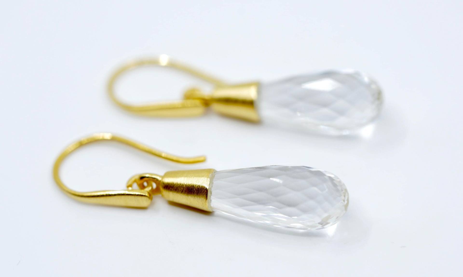 Bergkristall Ohrringe Lange Tropfen von SusanneKringsSchmuck