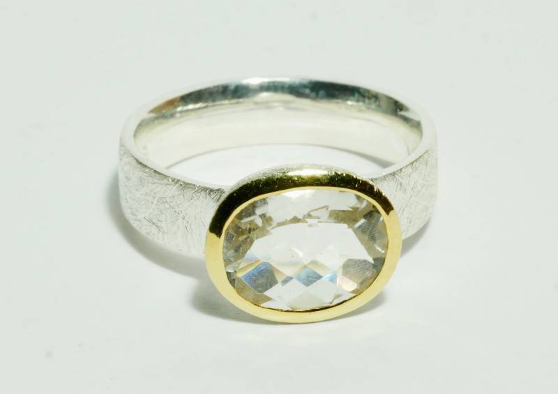 Bergkristall Ring, Größe 57, 5 von SusanneKringsSchmuck