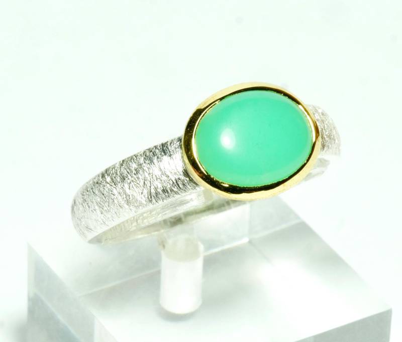 Chrysopras Ring Größe 56, 57, 58 von SusanneKringsSchmuck