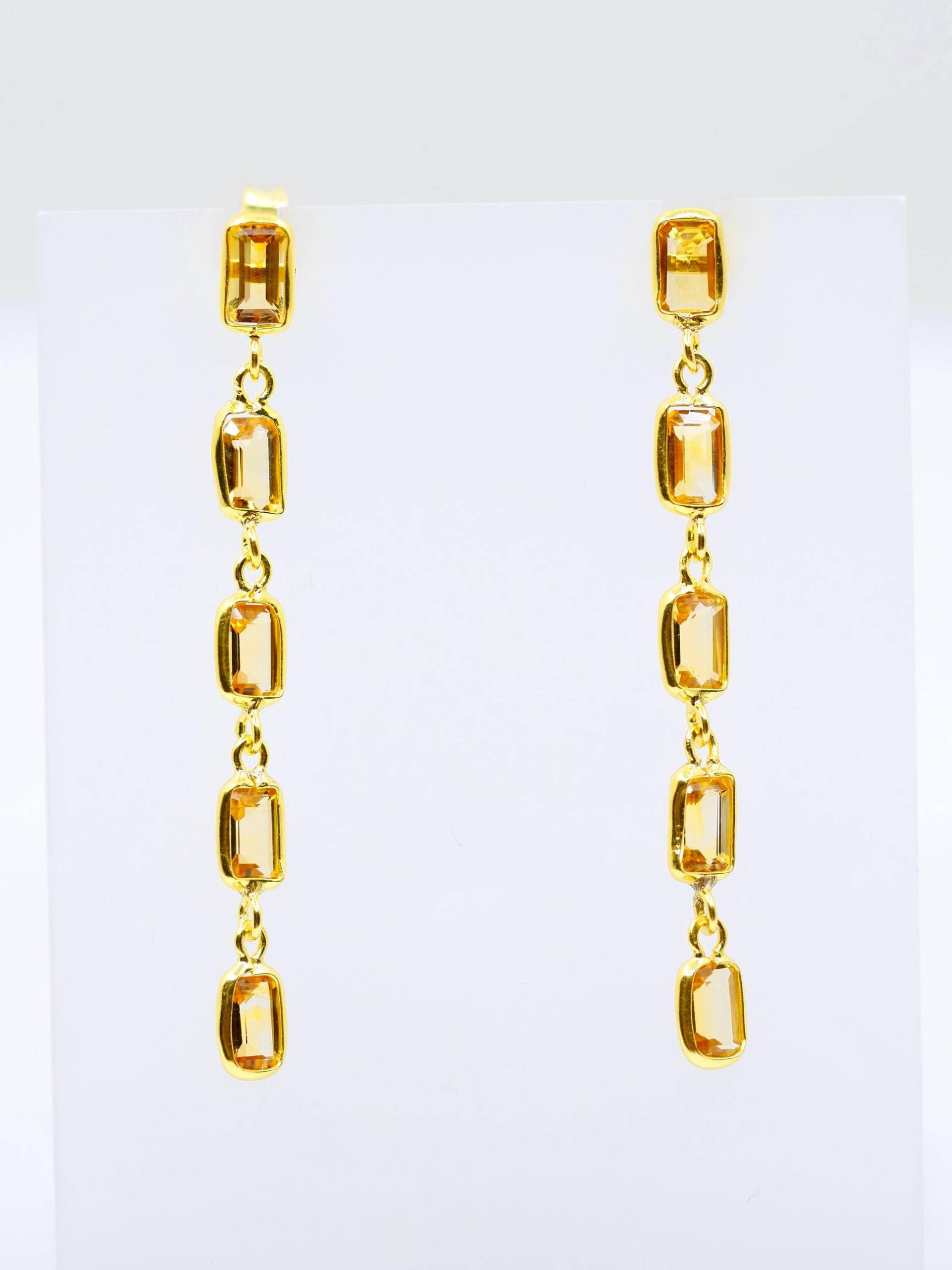 Citrin Ohrringe Zierlich, Gold von SusanneKringsSchmuck