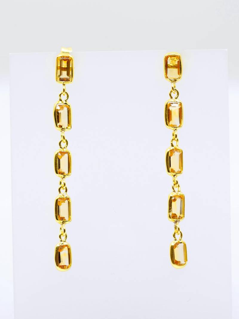 Citrin Ohrringe Zierlich, Gold von SusanneKringsSchmuck