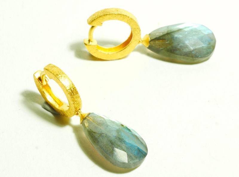 Creole Gold Mit Labradorit Tropfen von SusanneKringsSchmuck