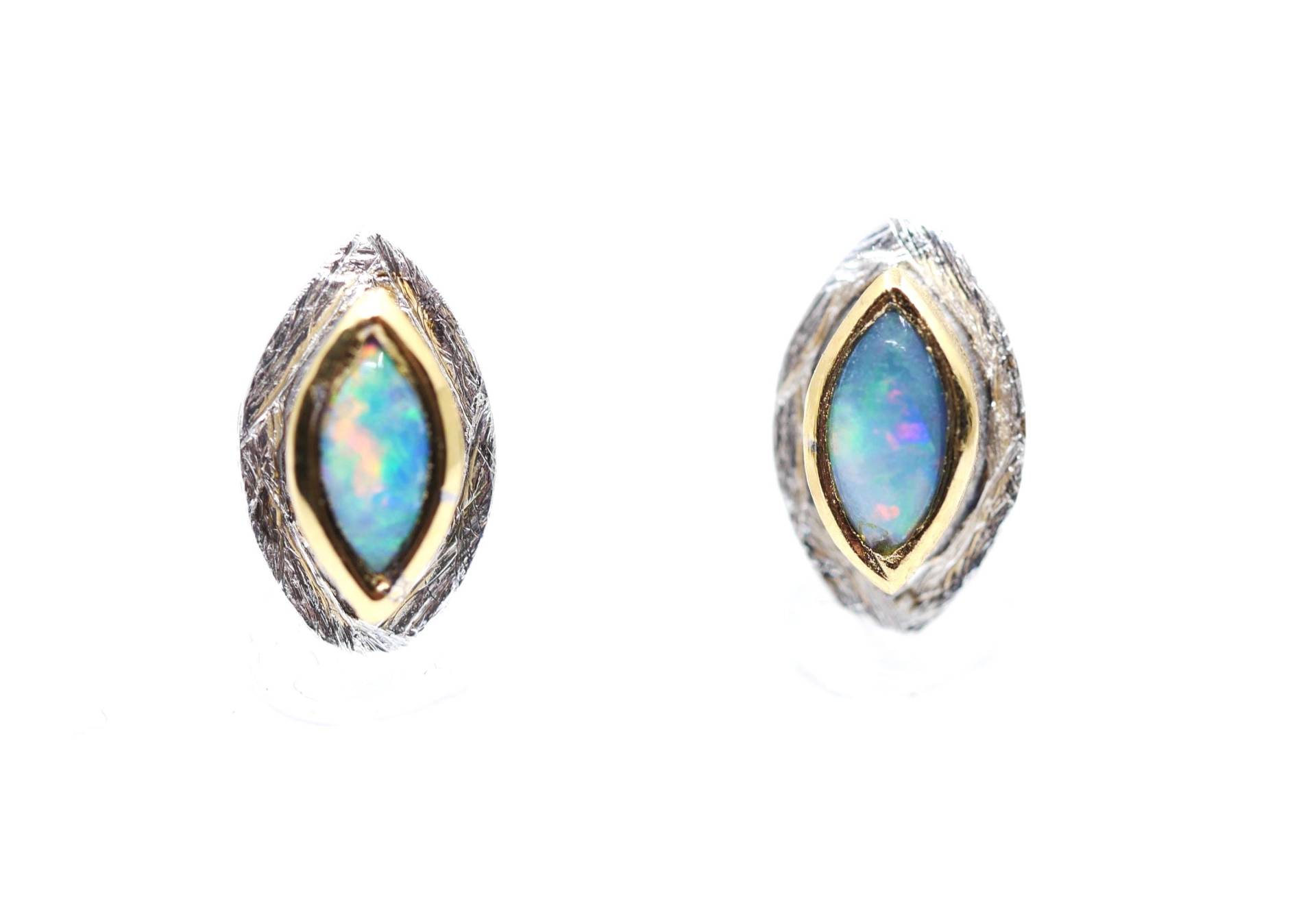 Edel Opal Ohrringe Klein Bicolor von SusanneKringsSchmuck