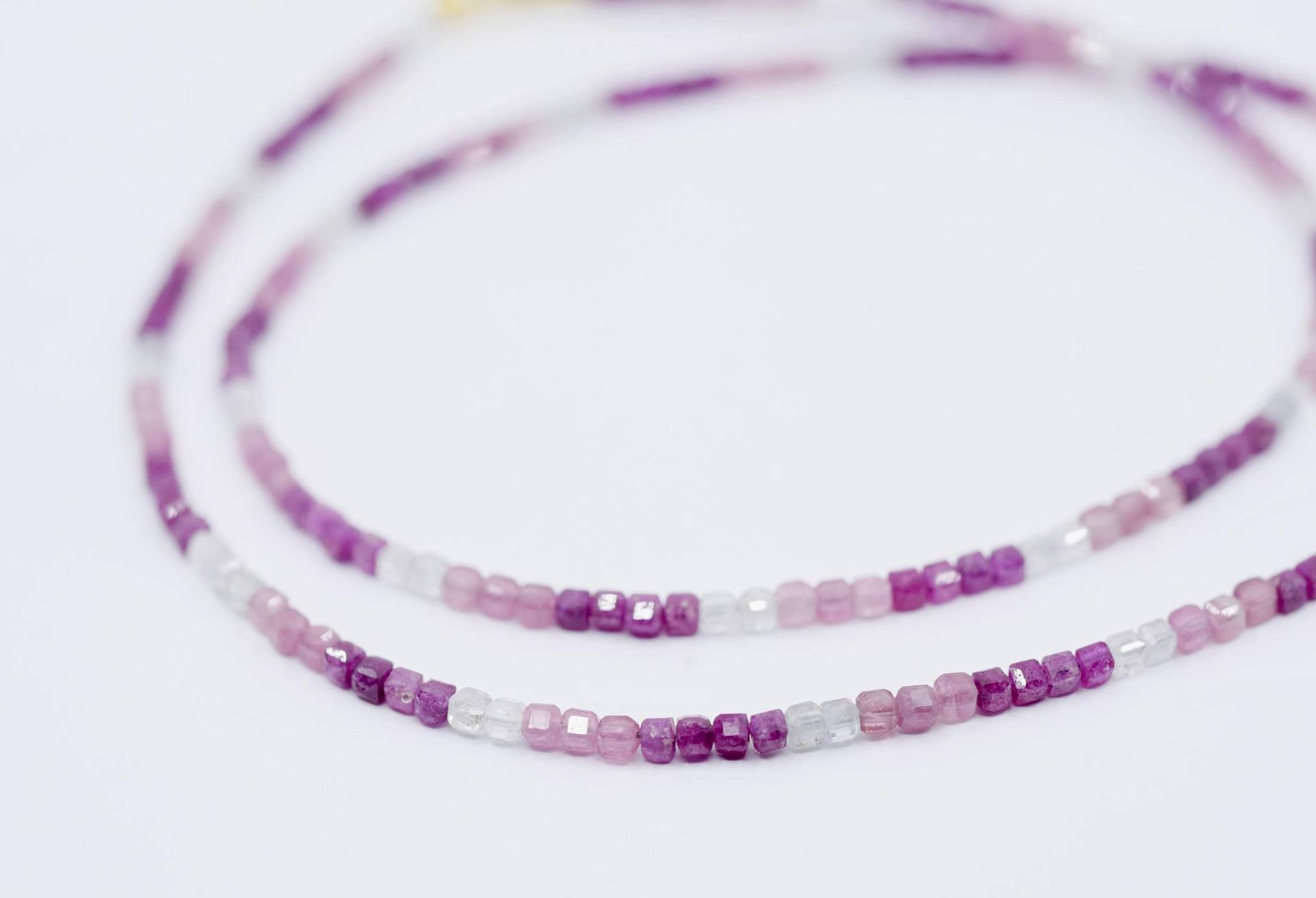 Edelstein Kette Turmalin, Rubin, Mondstein, 45cm von SusanneKringsSchmuck