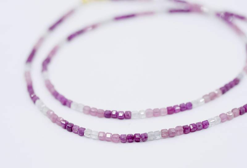 Edelstein Kette Turmalin, Rubin, Mondstein, 45cm von SusanneKringsSchmuck