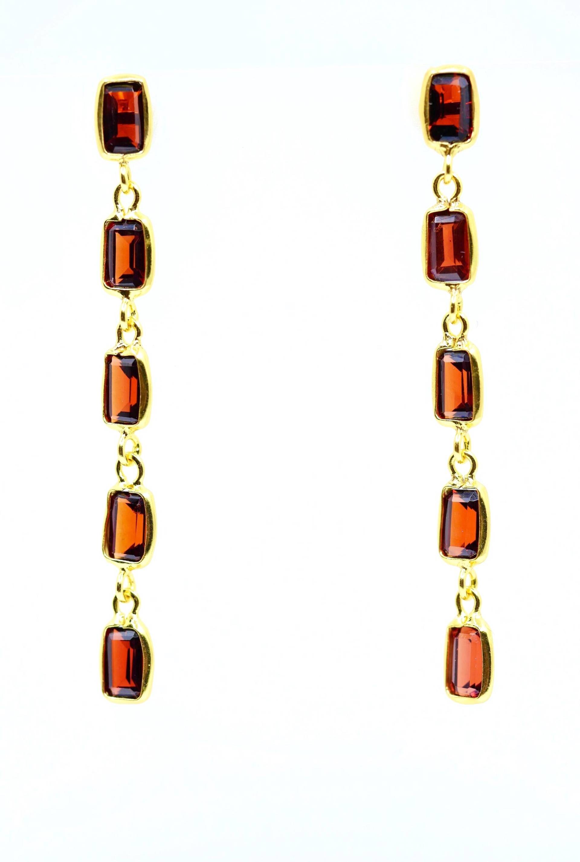 Granat Ohrringe Zierlich, Gold von SusanneKringsSchmuck