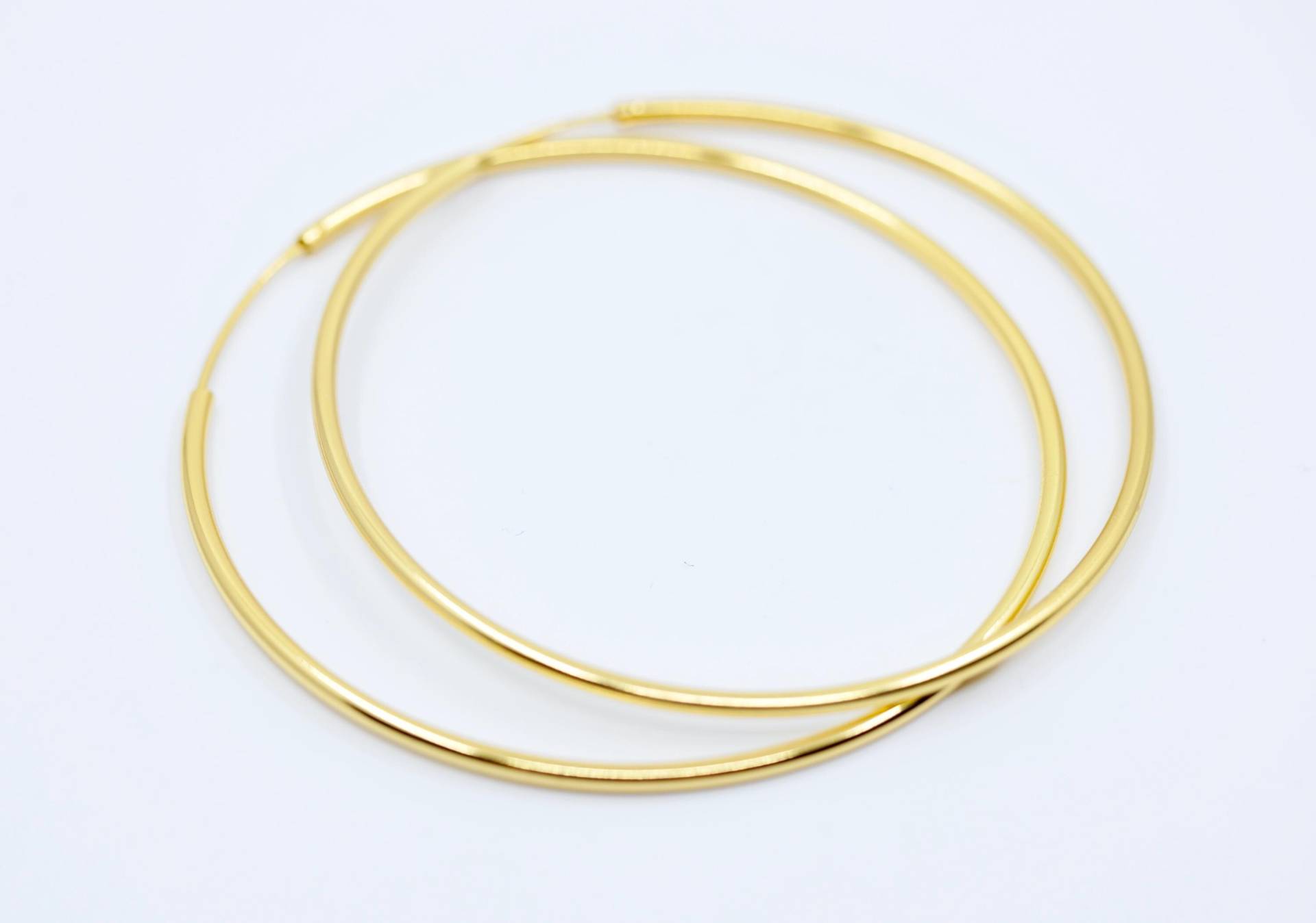 Große Goldene Creolen 7cm von SusanneKringsSchmuck