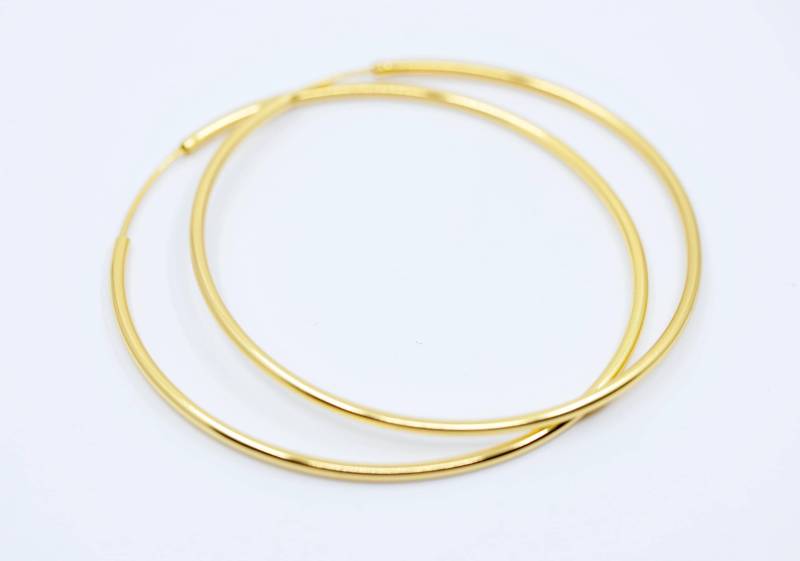 Große Goldene Creolen 7cm von SusanneKringsSchmuck