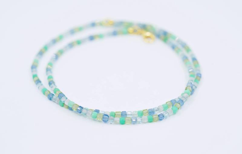 Grüne Edelstein Kette 45cm von SusanneKringsSchmuck