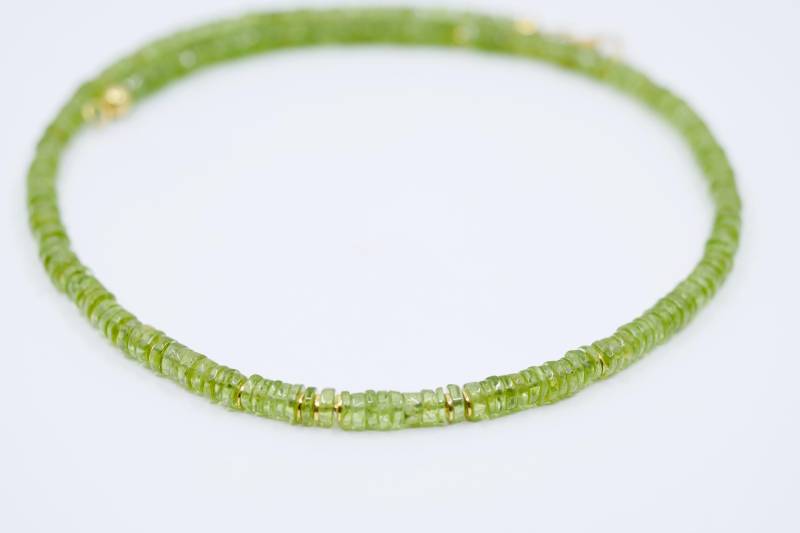 Grüne Peridot Kette 44cm von SusanneKringsSchmuck