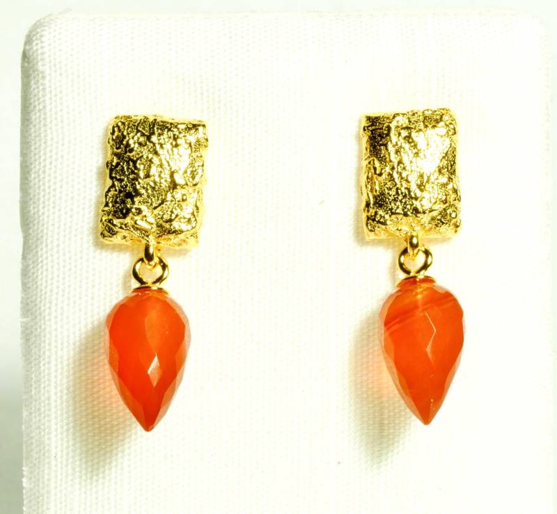 Karneol Ohrringe Gold von SusanneKringsSchmuck