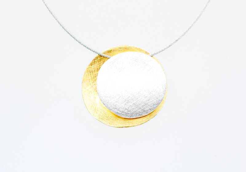 Kette Silber Gold Verstellbare Länge von SusanneKringsSchmuck