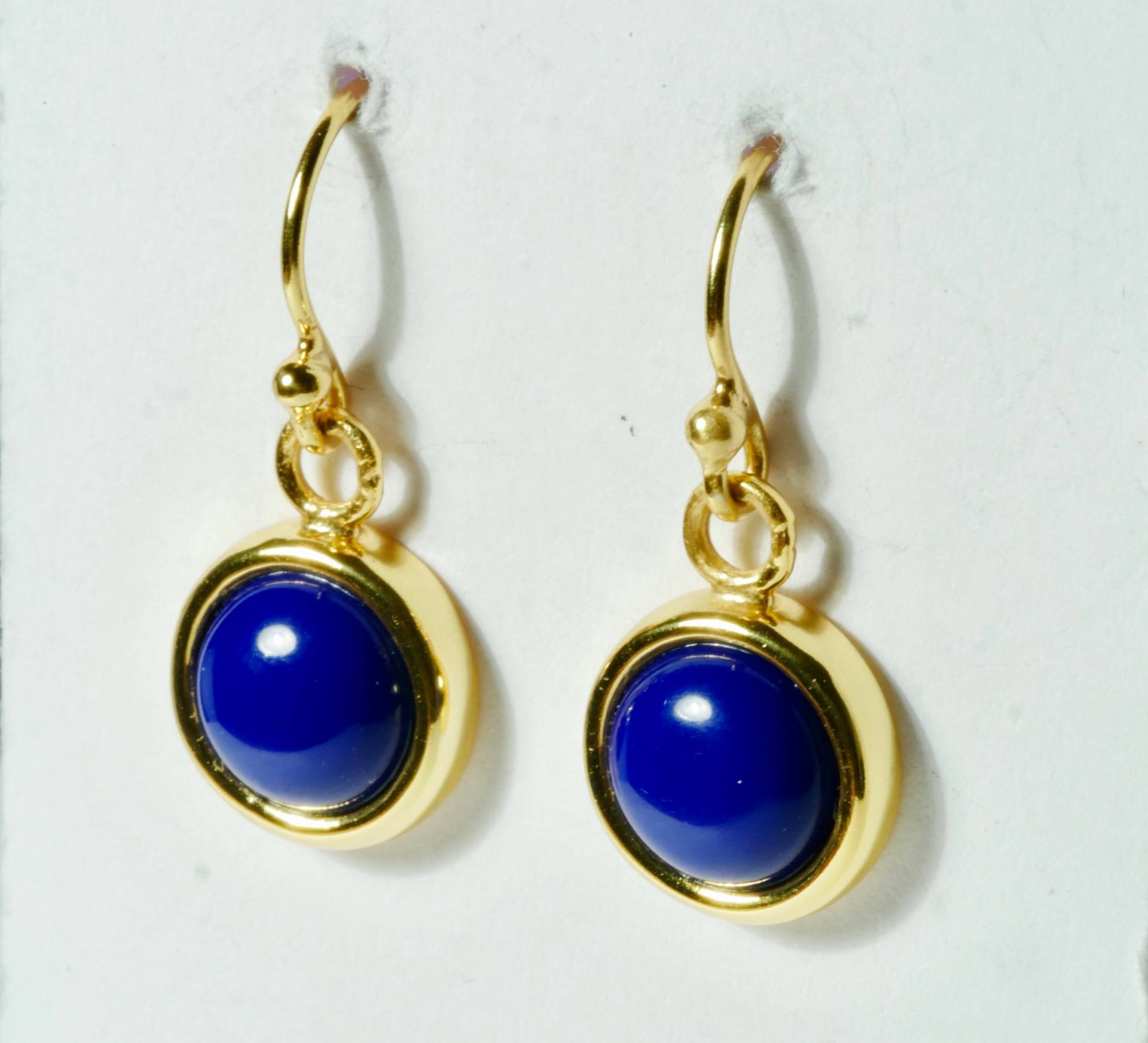 Lapis Lazuli Ohrringe Gold Rund von SusanneKringsSchmuck