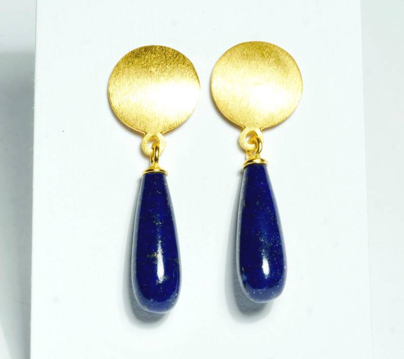 Lapis Lazuli Ohrringe Gold von SusanneKringsSchmuck
