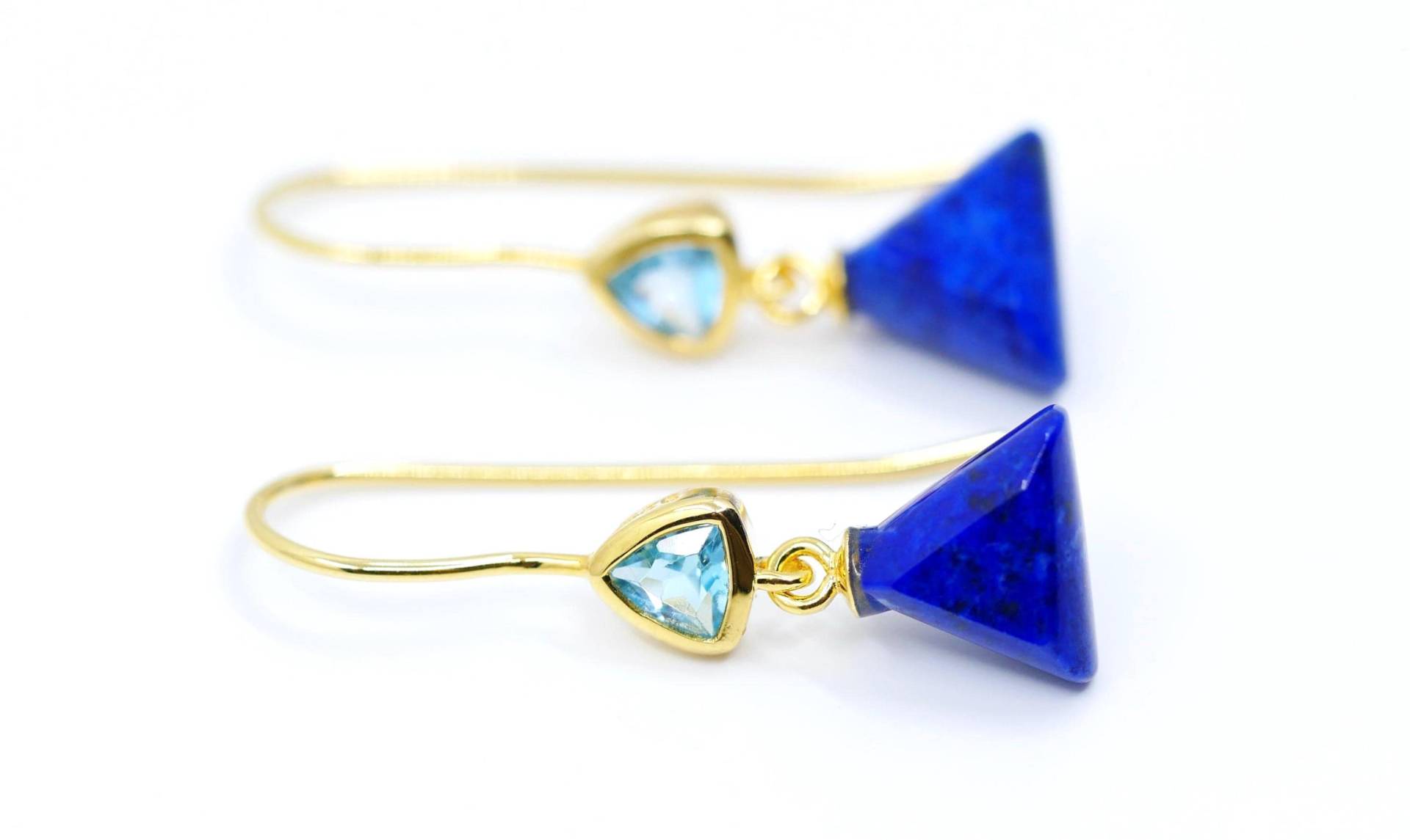 Lapis Lazuli Und Topas Ohrringe Gold von SusanneKringsSchmuck