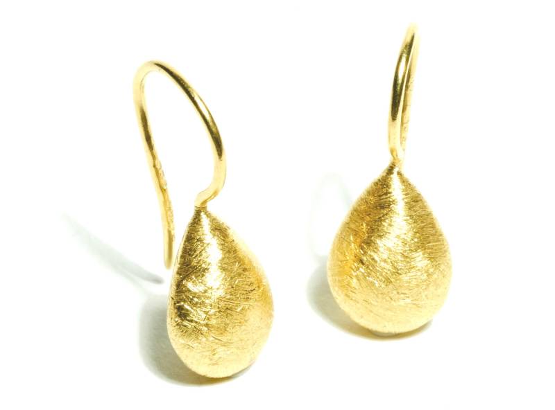 Ohrringe Gold Tropfen von SusanneKringsSchmuck