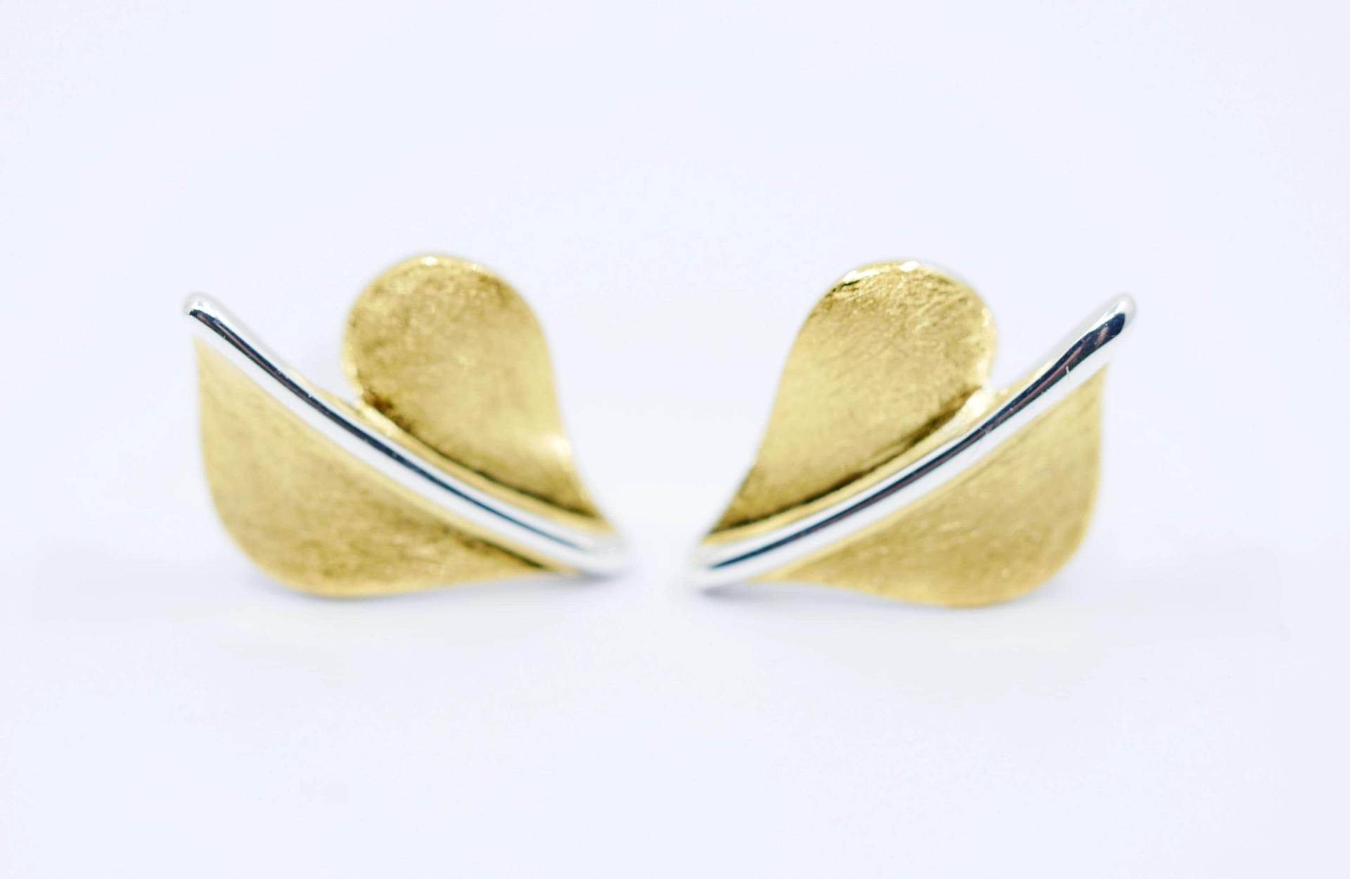 Ohrringe Kleines Herz Bicolor von SusanneKringsSchmuck