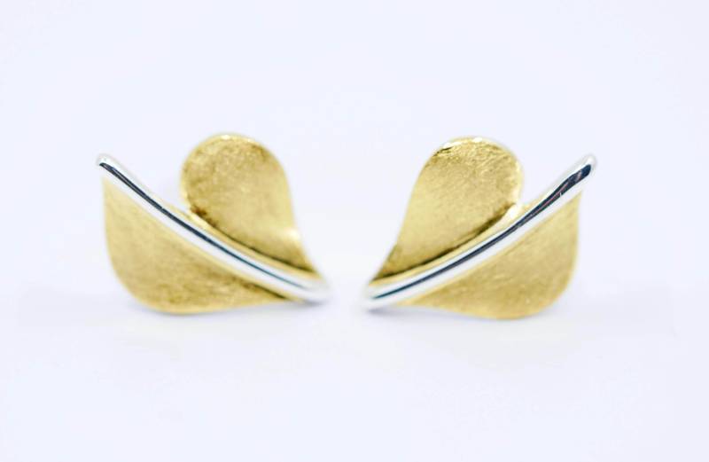 Ohrringe Kleines Herz Bicolor von SusanneKringsSchmuck