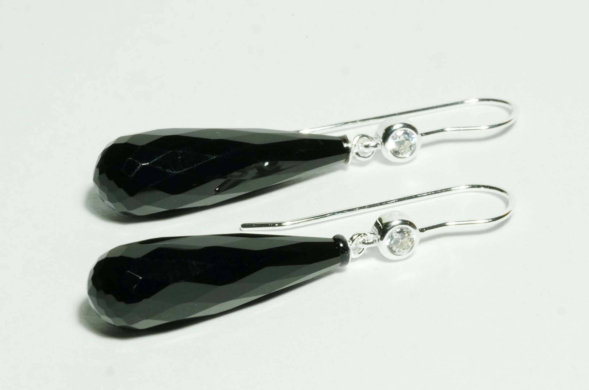 Onyx Ohrringe Silber Lang von SusanneKringsSchmuck