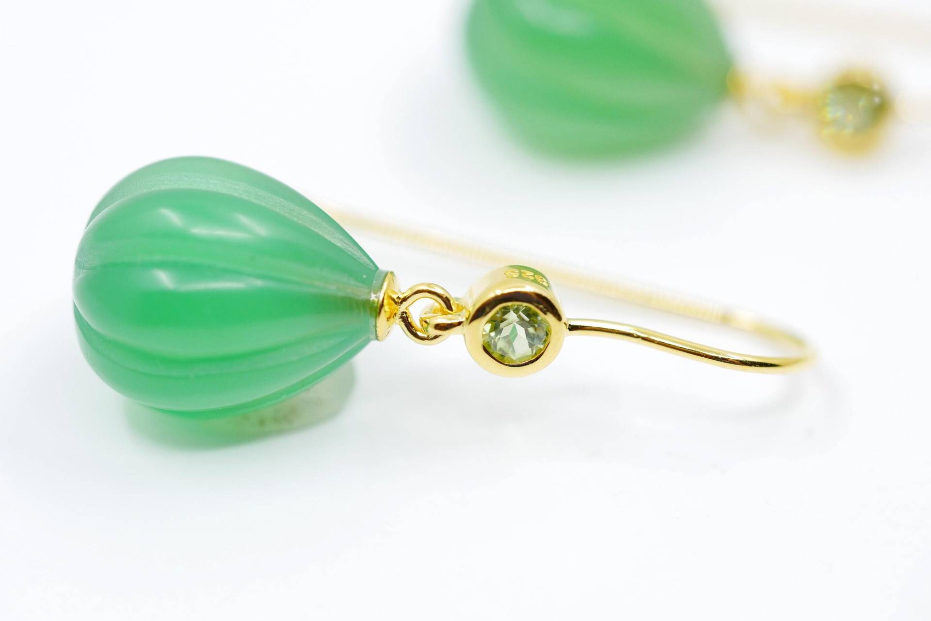 Peridot Und Grünachat Ohrringe Gold von SusanneKringsSchmuck