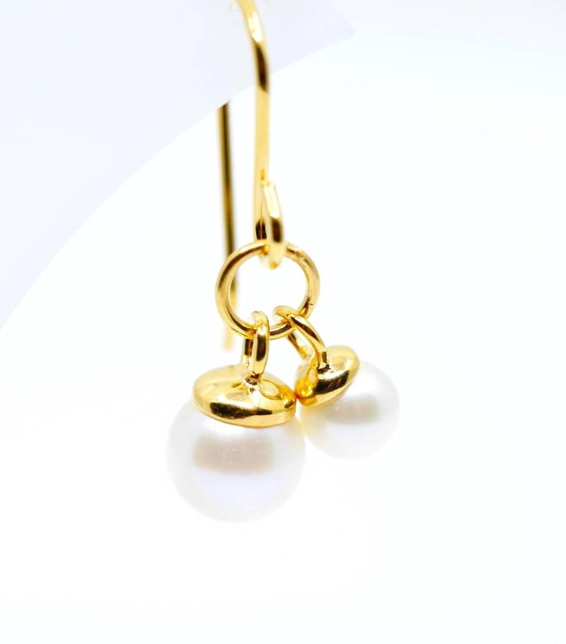 Perlen Ohrringe Gold von SusanneKringsSchmuck