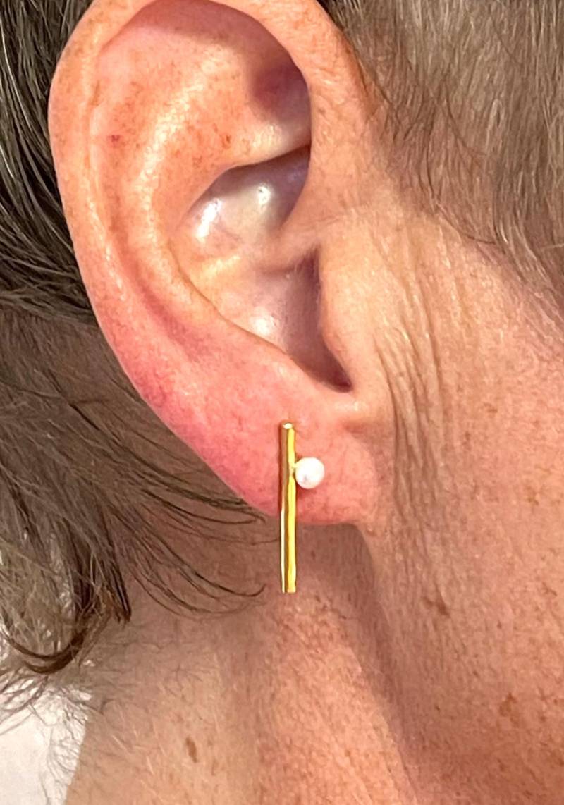 Perlen Ohrringe Minimalistisch von SusanneKringsSchmuck