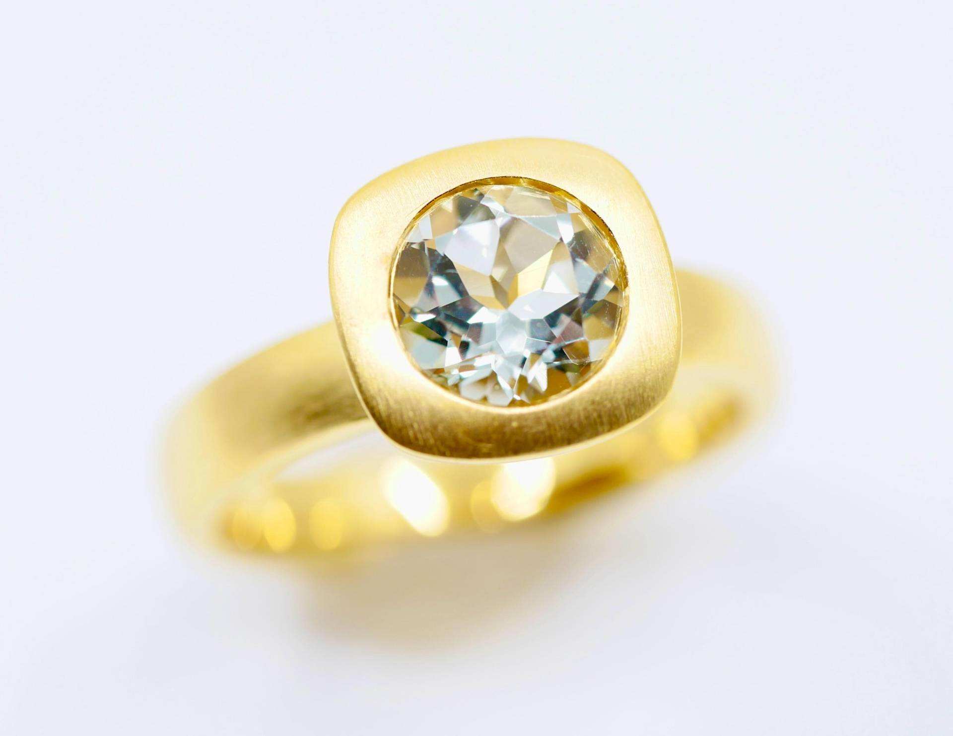 Prasiolith Ring Größe 55-56 von SusanneKringsSchmuck