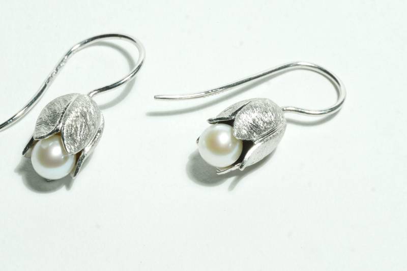 Silber Ohrringe Mit Perle von SusanneKringsSchmuck