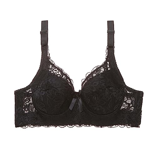 2023 BH Damen-Spitzen Unterwäsche mit ohne Bügel Sexy Push Up BH Frauen Spitze Atmungsaktive Komfort Bra Sexy Bustier Crop Top Sport-BHS Trainings-BH mit verstellbarem für Alltag Yoga Fitness Outdoor von Susenstone