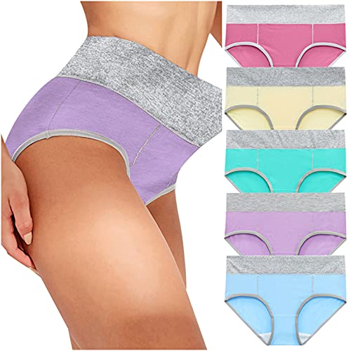 Susenstone Baumwolle Slips Damen Seamless Slips High Waist Unterhosen Unterwäsche Atmungsaktiv Weich Sportgürtel Unterhosen Frauen Sexy Nahtlose Unterwäsche Bikini Mehrpack von Susenstone