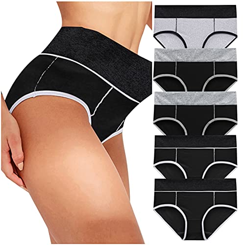 Susenstone Baumwolle Slips Damen Seamless Slips High Waist Unterhosen Unterwäsche Atmungsaktiv Weich Sportgürtel Unterhosen Frauen Sexy Nahtlose Unterwäsche Bikini Mehrpack von Susenstone