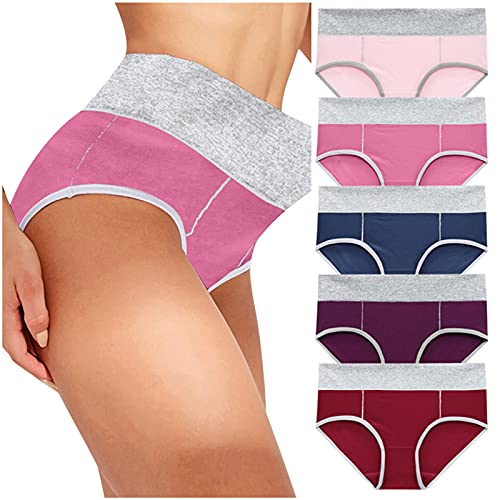 Susenstone Baumwolle Slips Damen Seamless Slips High Waist Unterhosen Unterwäsche Atmungsaktiv Weich Sportgürtel Unterhosen Frauen Sexy Nahtlose Unterwäsche Bikini Mehrpack von Susenstone