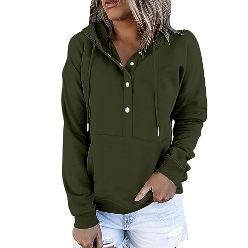 Hoodie Damen Kapuzenpullover Sweatshirt mit Mit Kapuze Herbst Winter 2023 Kleidung Moden Lässige Einfarbig Pullover Freizeit Sport Pulli Vintage 90er Y2K E-Girl Harajuku Hip Hop Sweatshirt Top von Susenstone