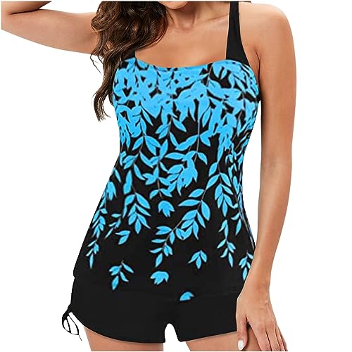 Tankini Damen Set Bademode Set Sport Badeanzug Damen Tankini Mit Shorts Bademode Sommer Elegant Badeanzüge Oberteil Mit Badeshorts Strandkleid Strandmode Große Größen Tankini Damen Bauchweg von Susenstone