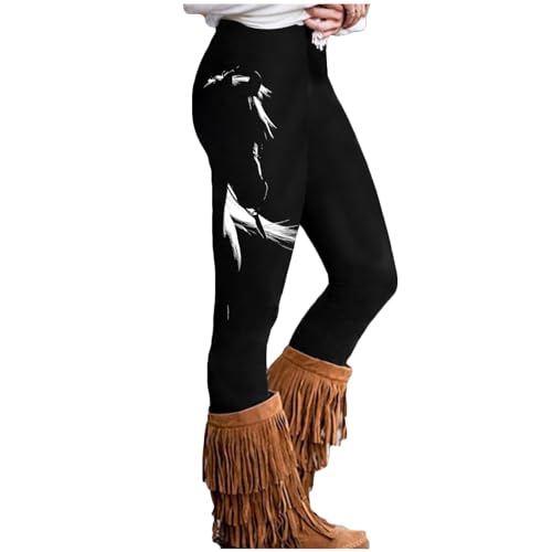 Thermo Leggings Damen Winter Wanderhose Pferd Druck Stretch Bottoms Fitness Running Leggings Strumpfhosen Laufhose Outdoor Hosen ThermoLeggins Lustig Bleistifthose Lang Yogahose Jogginghose von Susenstone