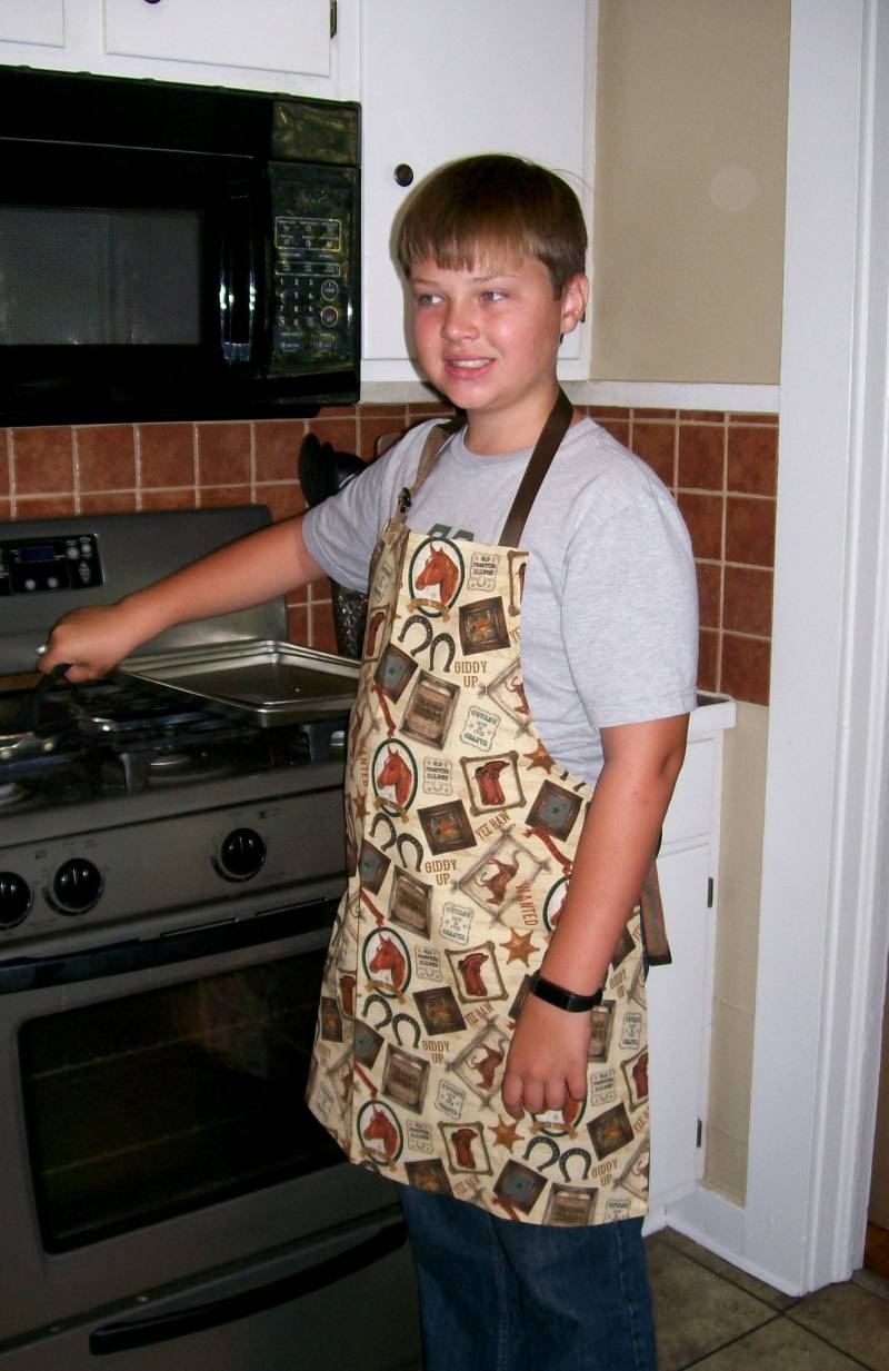 Old West Jugendschürze - Western Boy Butcher Schürze Größe 42 Bis 41 von SusiesTieOneOnAprons