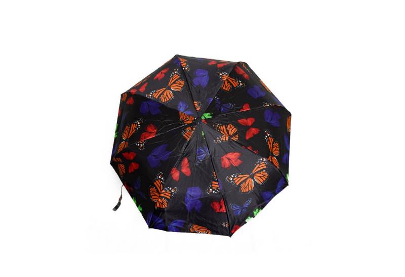 Susino Taschenregenschirm Reise-Taschenschirm mit Teleskopfunktion Schmetterling von Susino