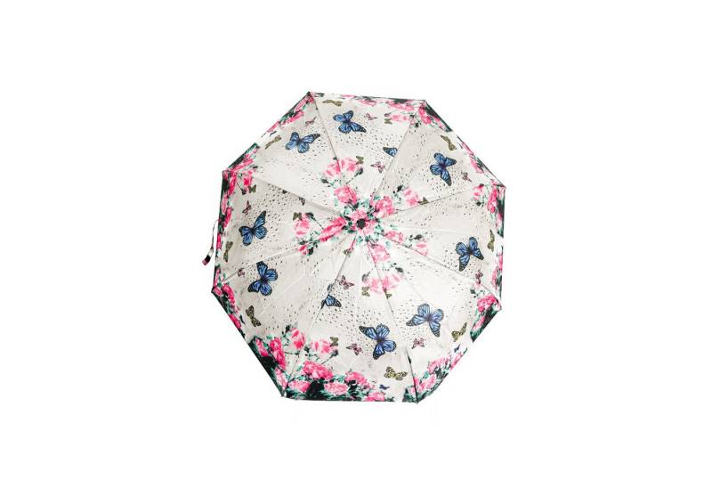 Susino Taschenregenschirm Reise-Taschenschirm mit Teleskopfunktion Schmetterling von Susino