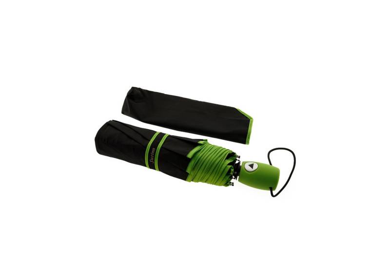 Susino Taschenregenschirm Taschenschirm mit Schutzhülle ergonomischer Gummigriff Farbumranndung von Susino