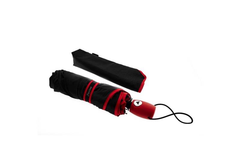 Susino Taschenregenschirm Taschenschirm mit Schutzhülle ergonomischer Gummigriff Farbumranndung von Susino